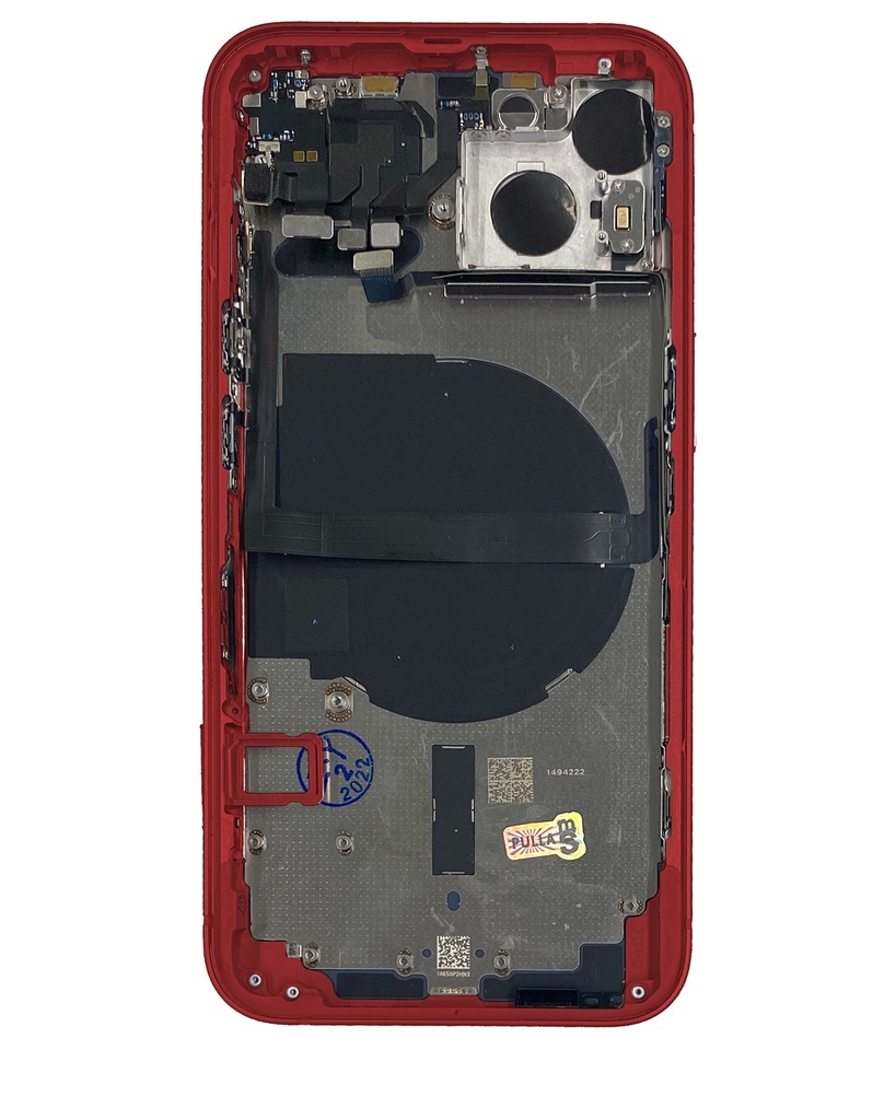 Chassis avec nappes pour iPhone 13 - Grade A (avec Logo) - Rouge