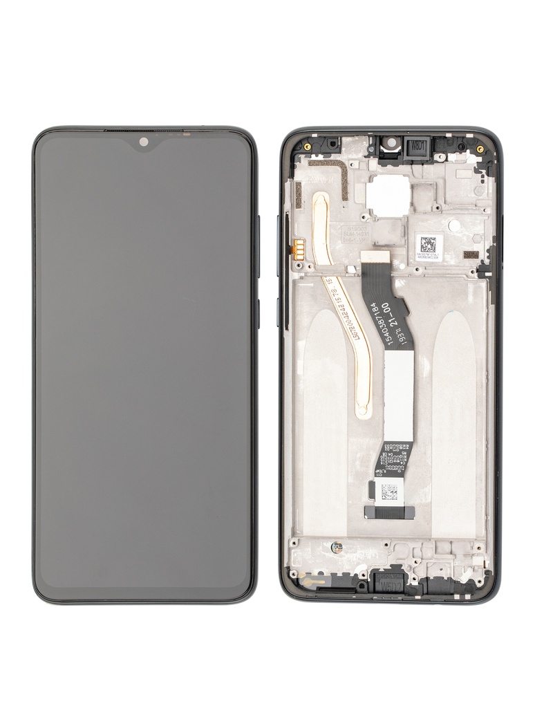 Bloc écran LCD avec châssis pour Xiaomi Redmi Note 8 Pro - Reconditionné - Noir
