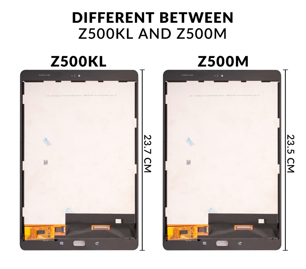 Bloc écran LCD sans châssis pour Asus Zenpad 3S 10 - Version WIFI Z500M - P027 - Reconditionné - Noir
