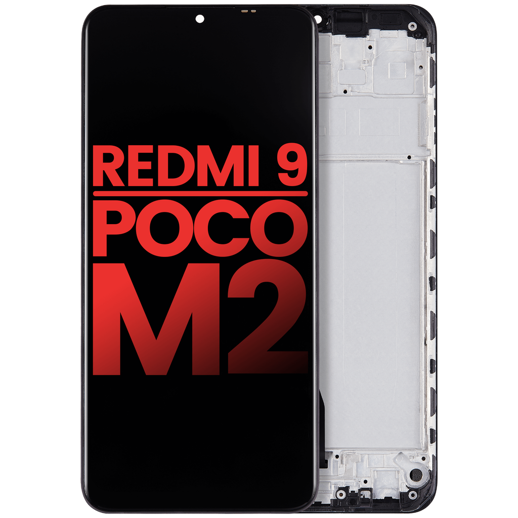 Bloc écran LCD avec châssis compatible Xiaomi Redmi 9 - Poco M2 - Aftermarket Plus - Toutes couleurs