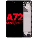 Bloc écran OLED avec châssis compatible SAMSUNG A72 - A725 2021 - Aftermarket plus - Noir