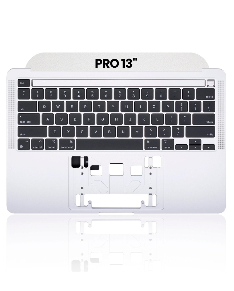 Top case avec clavier AZERTY pour MacBook Pro 13" A2338 - Fin 2020 - Argent