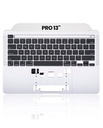 Top case avec clavier AZERTY pour MacBook Pro 13" A2338 - Fin 2020 - Argent