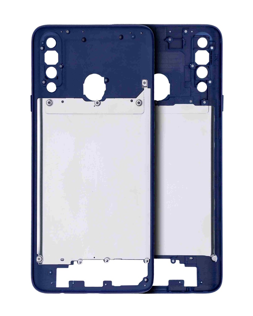 Châssis central compatible SAMSUNG A20s - A207 2019 - Bleu