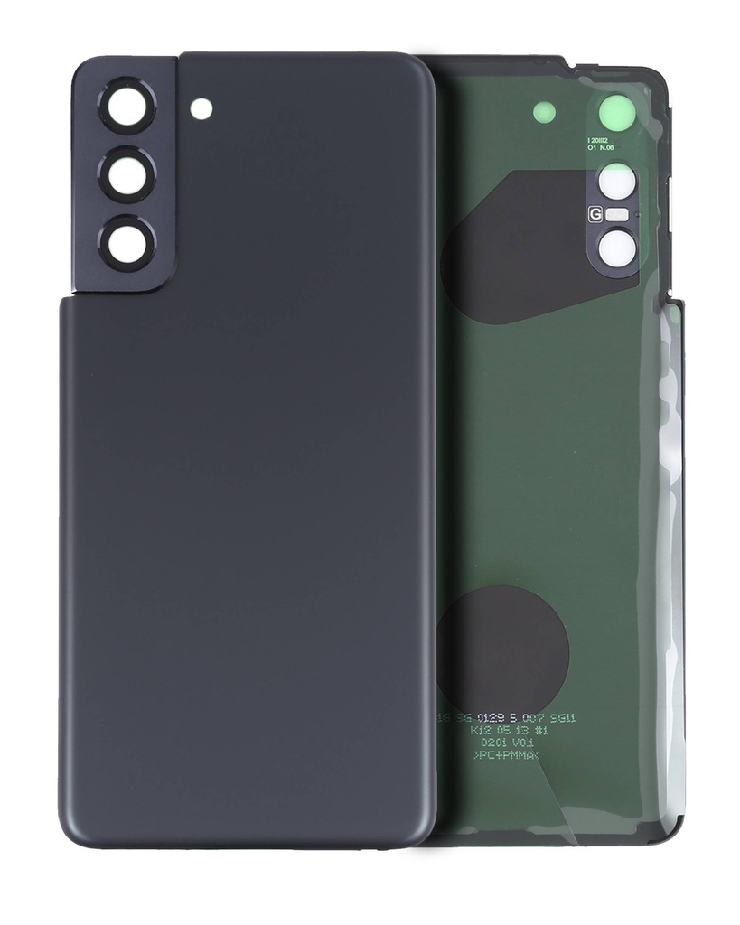 Vitre arrière avec lentille caméra compatible Samsung Galaxy S21 5G - Sans Logo - Aftermarket Plus - Phantom Gray