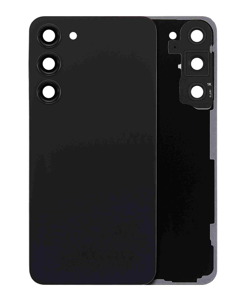 Vitre arrière avec lentille caméra compatible SAMSUNG S23 Plus 5G - Sans logo - Aftermarket Plus - Phantom Black