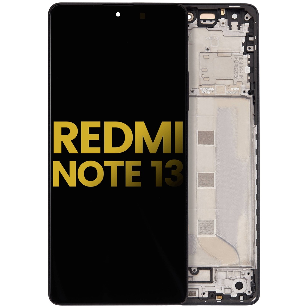 Bloc écran OLED avec châssis compatible Xiaomi Redmi Note 13 5G - Reconditionné - Noir