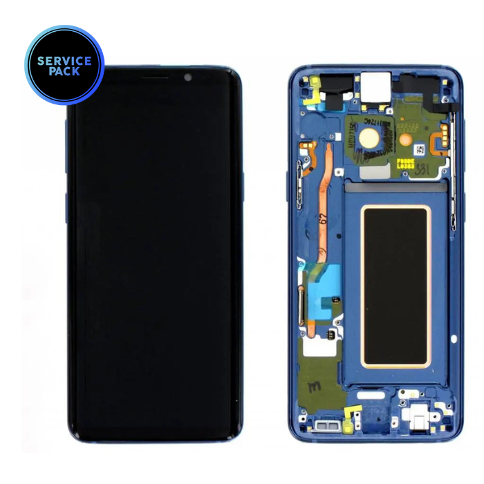 Bloc écran SAMSUNG S9 - G960F - Bleu - SERVICE PACK