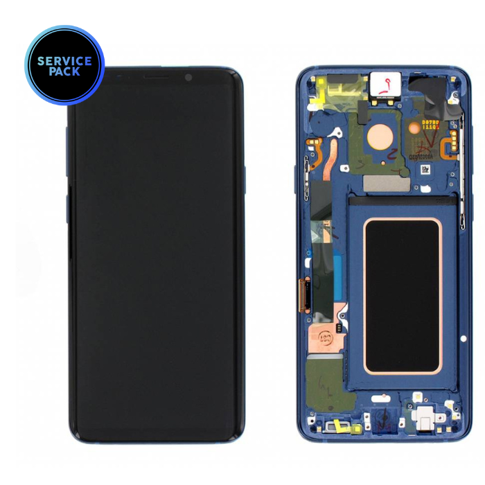 Bloc écran SAMSUNG S9 Plus - G965F - Bleu - SERVICE PACK