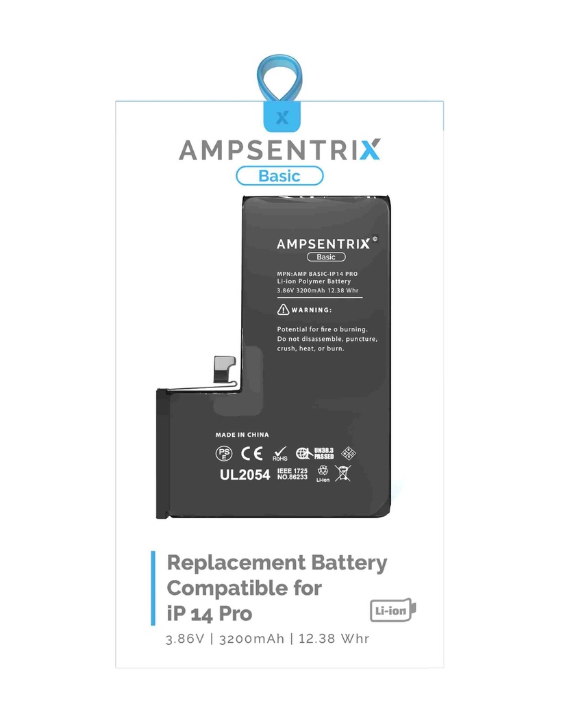Batterie pour iPhone 14 Pro - Ti - Ampsentrix Basic