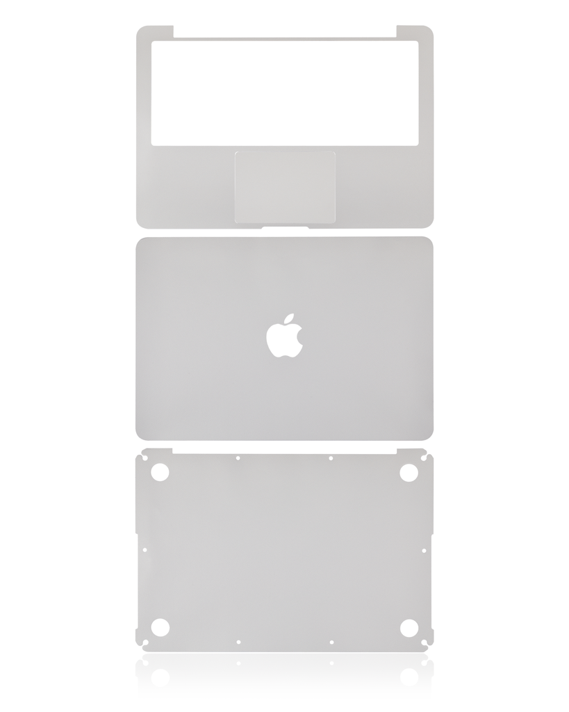 Habillage 4 en 1 - haut, bas, clavier et repose-main compatible Macbook Pro 13" Retina - A1502 2015 - Argent