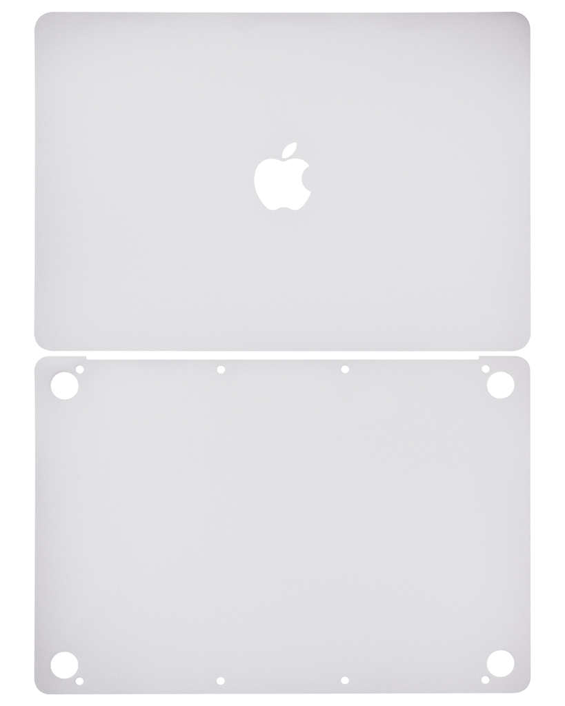 Habillage 2 en 1 - haut et bas compatible MacBook Retina 12" - A1534 début 2015 début 2016 milieu 2017 - Argent
