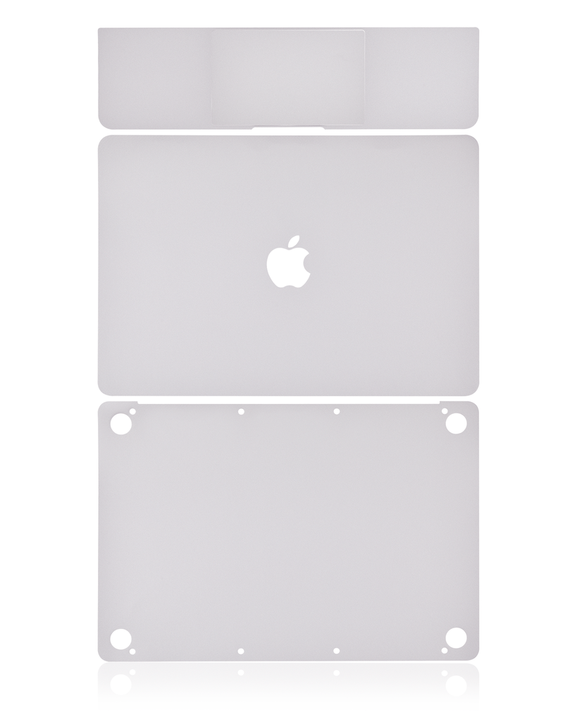 Habillage 4 en 1 - haut, bas, clavier et repose-main compatible MacBook Retina 12" - A1534 début 2015 - Argent