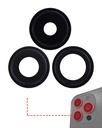 Lentille caméra arrière avec support compatible iPhone 14 Pro - 14 Pro Max - 3 pièces - Premium - Space Black