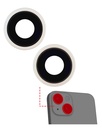 Lentille caméra arrière avec support et anneau compatible iPhone 14 et 14 Plus - 2 pièces - Aftermarket Plus - Lumière Stellaire