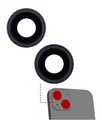 Lentille caméra arrière avec support et anneau compatible iPhone 14 et 14 Plus - 2 pièces - Aftermarket Plus - Noir Minuit