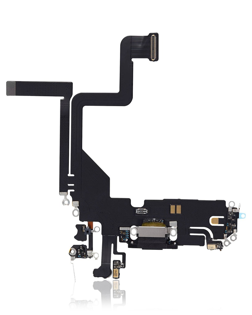 Connecteur de charge avec nappe compatible iPhone 14 Pro - Aftermarket Plus - Space Black