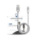 Câble USB-A vers Lightning non-MFI - 1m - Ampsentrix - Infinity - Argent