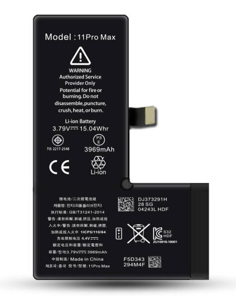 Batterie iPhone 11 Pro Max - 3969 mAh adhésif inclus