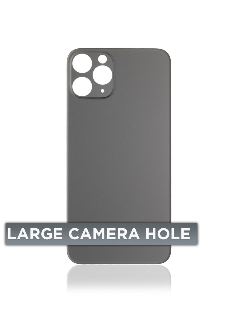 Vitre arrière Pour iPhone 11 Pro Max (No Logo / Large Camera Hole) - Gris sidéral