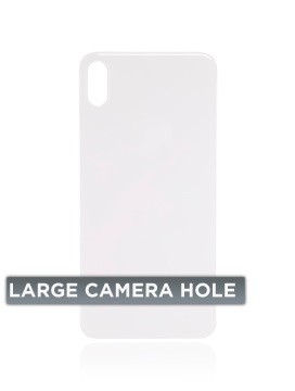 Vitre arrière Pour iPhone XS Max (No Logo / Large Camera Hole) - Argent