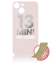 Vitre arrière compatible pour iPhone 13 Mini - Sans logo - Rose