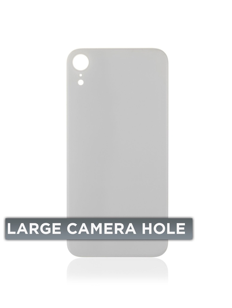Vitre arrière pour iPhone XR (No Logo / Large Camera Hole) - Blanc
