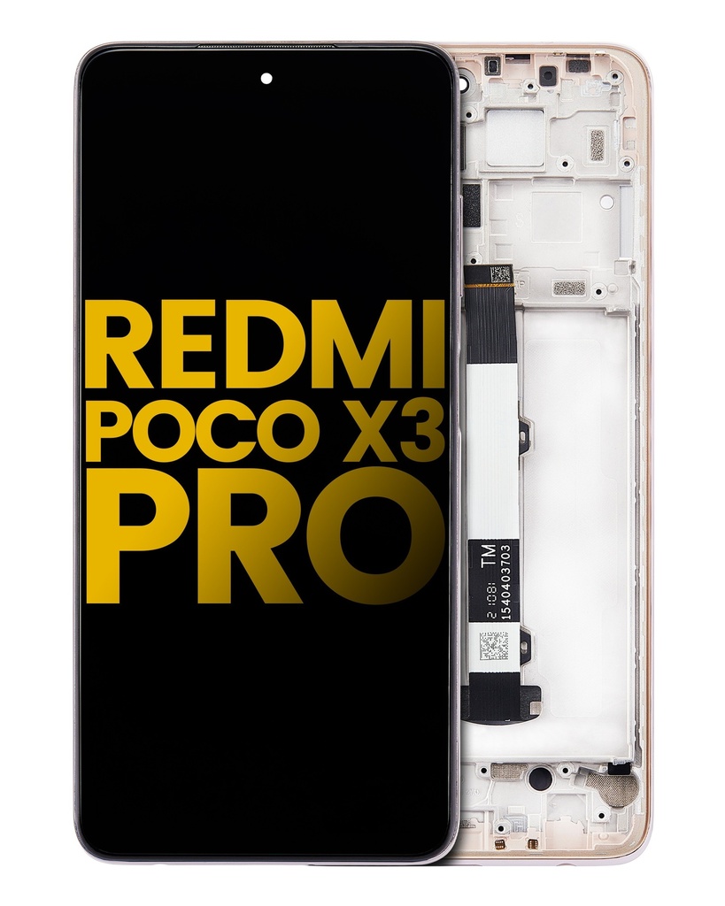Bloc écran LCD compatible pour XIAOMI Pocophone X3 Pro (avec chassis) - Reconditionné - Bronze
