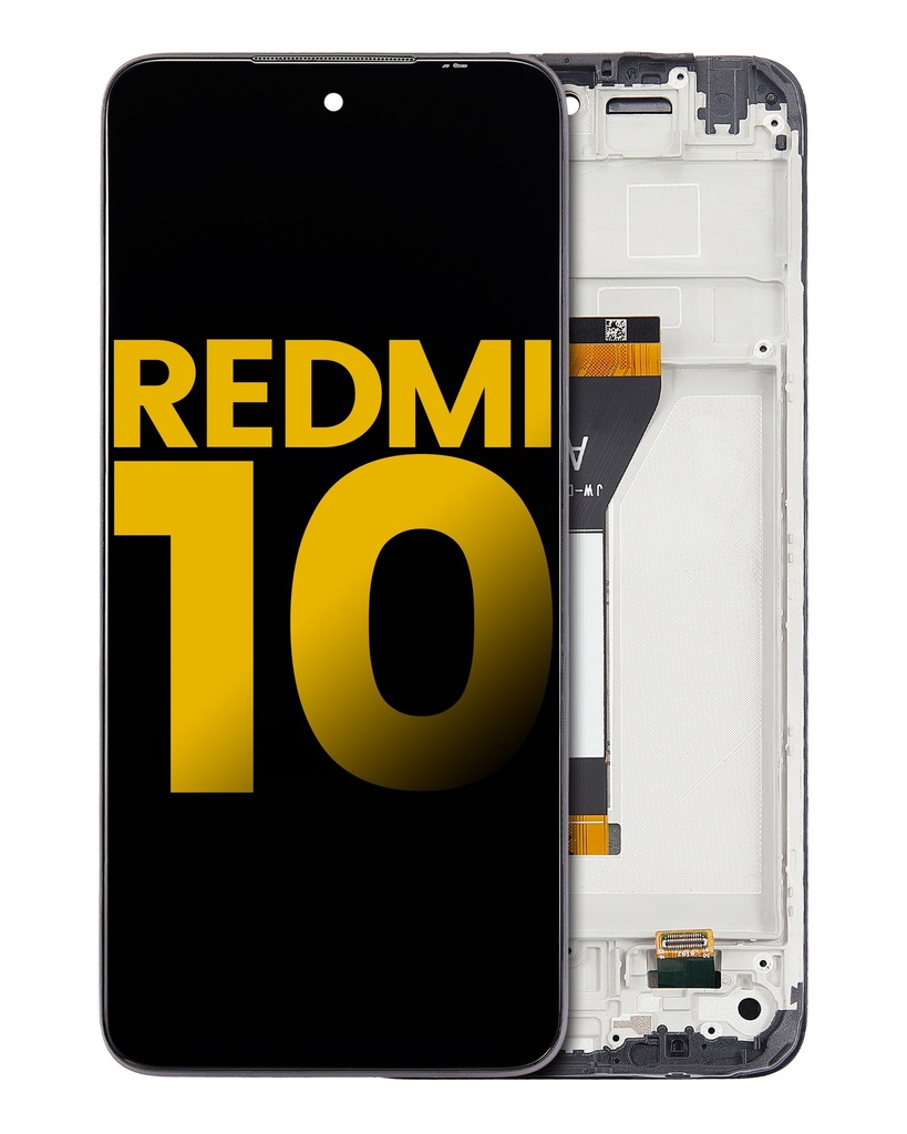 Bloc écran LCD avec châssis compatible Xiaomi Redmi 10 - Reconditionné - Toutes couleurs