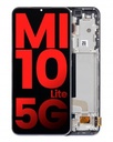 Bloc écran OLED avec châssis compatible Xiaomi Mi 10 Lite 5G - Aftermarket Plus -Gris cosmique