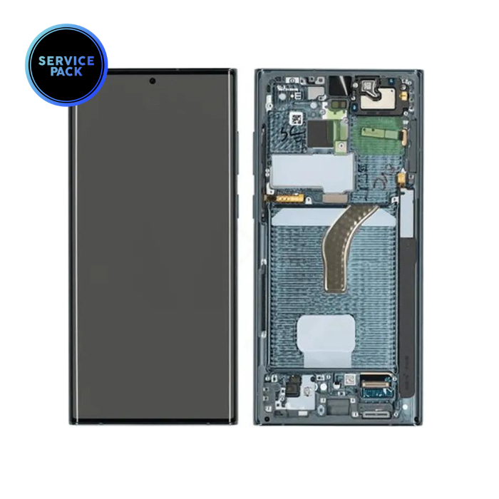 Bloc écran pour SAMSUNG S22 Ultra - S908 - SERVICE PACK - Vert