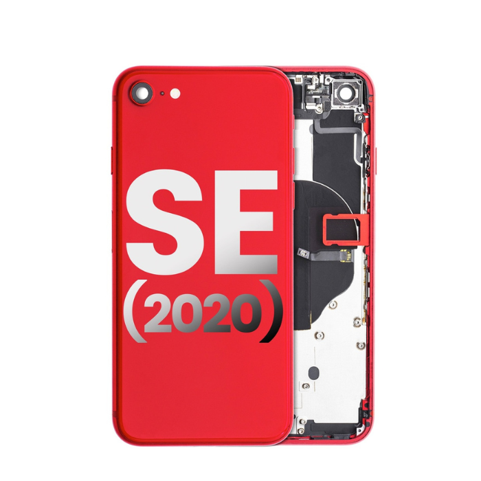 Châssis avec nappes pour iPhone SE 2020 - Grade A - avec logo - Rouge