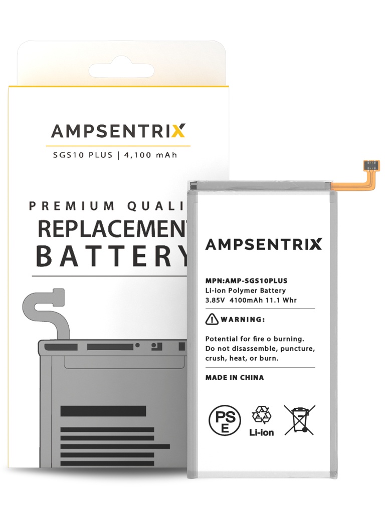 Batterie compatible pour SAMSUNG S10 Plus - Ampsentrix