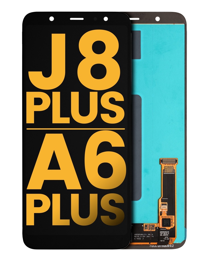 Bloc écran OLED sans châssis compatible SAMSUNG J8 Plus J805 - A6 Plus A605 - Reconditionné - Toutes couleurs