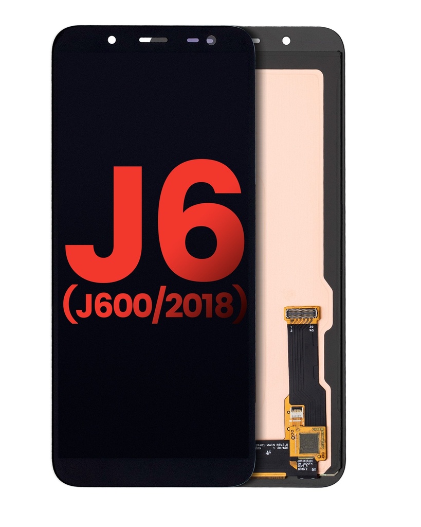 Bloc écran OLED sans châssis compatible pour SAMSUNG J6 J600 - Aftermarket Plus - Noir