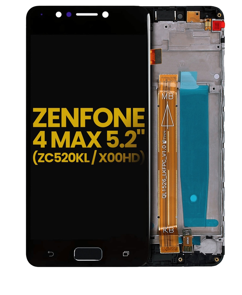 Bloc écran LCD avec châssis pour Asus Zenfone 4 Max 5.2" - ZC520KL - Reconditionné - Noir