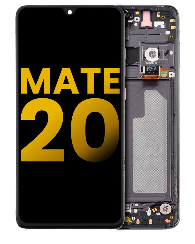 Bloc écran LCD avec châssis compatible Huawei Mate 20 - Reconditionné - Noir