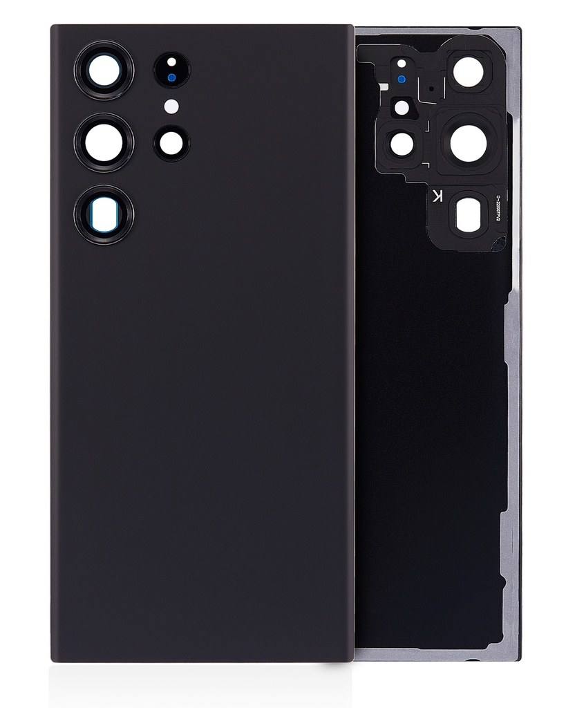 Vitre arrière compatible pour SAMSUNG S23 Ultra 5G (sans logo) - Aftermarket Plus - Fantôme Noir