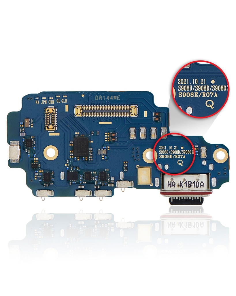 Connecteur de charge avec lecteur SIM compatible pour SAMSUNG S22 Ultra 5G - G968U - Version US