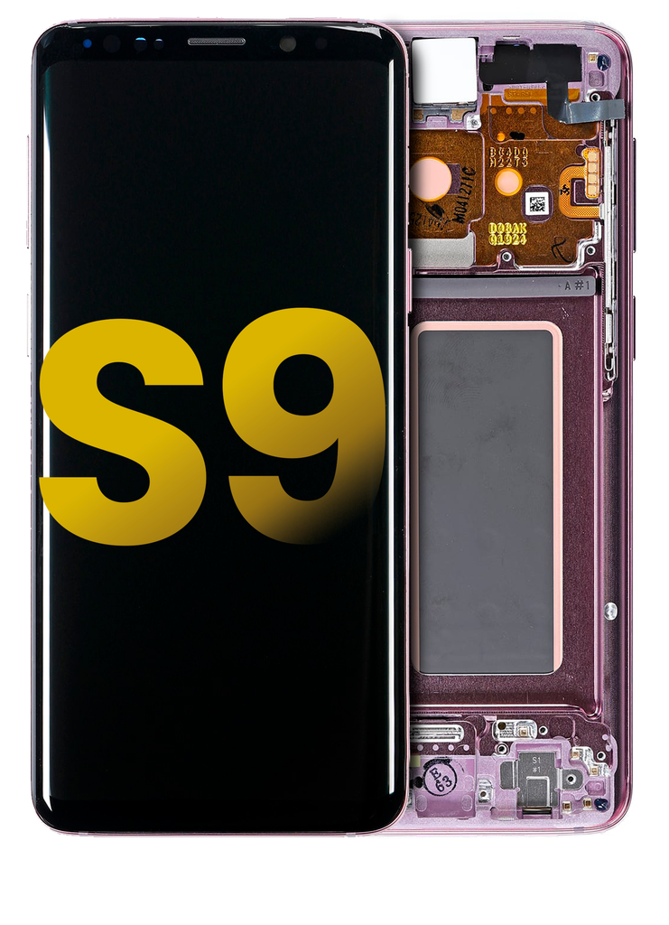 Bloc écran OLED avec châssis pour SAMSUNG S9 - G960 - Violet - Reconditionné