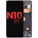 Bloc écran OLED avec châssis compatible pour SAMSUNG Note 10 Lite - Aftermarket Plus - Aura Noir