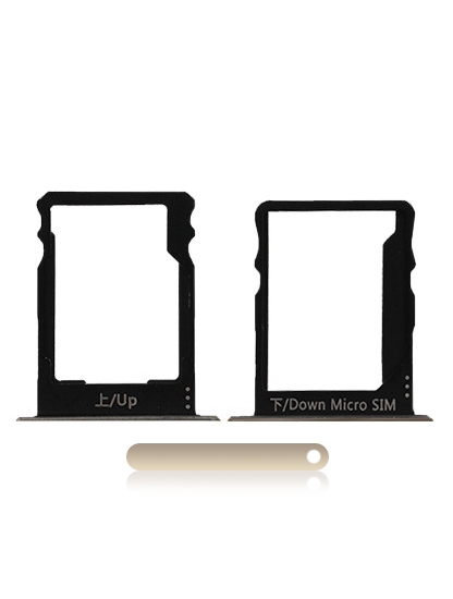 Tiroir SIM et carte SD compatible Huawei P8 Lite - Or
