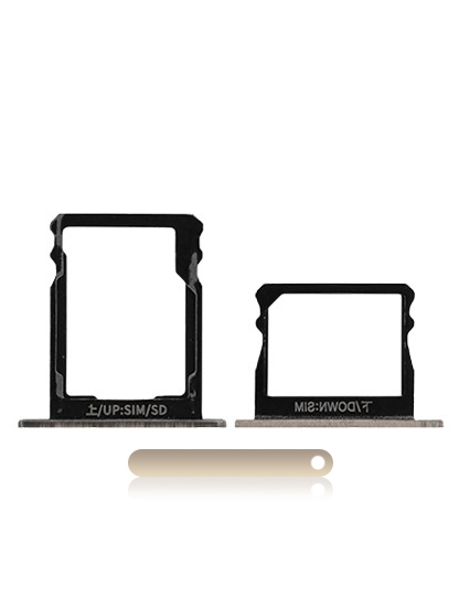 Tiroir SIM et carte SD compatible Huawei P8 - Prestige Gold