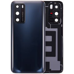 Vitre arrière avec lentille caméra compatible Huawei P20 - Noir