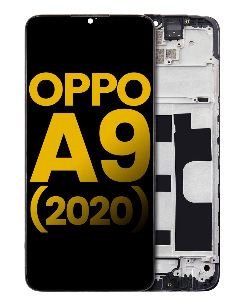 Bloc écran LCD avec châssis compatible Oppo A9 2020 - Reconditionné - Toutes couleurs