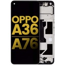 Bloc écran LCD avec châssis compatible Oppo A36 - A76 - Reconditionné - Toutes couleurs