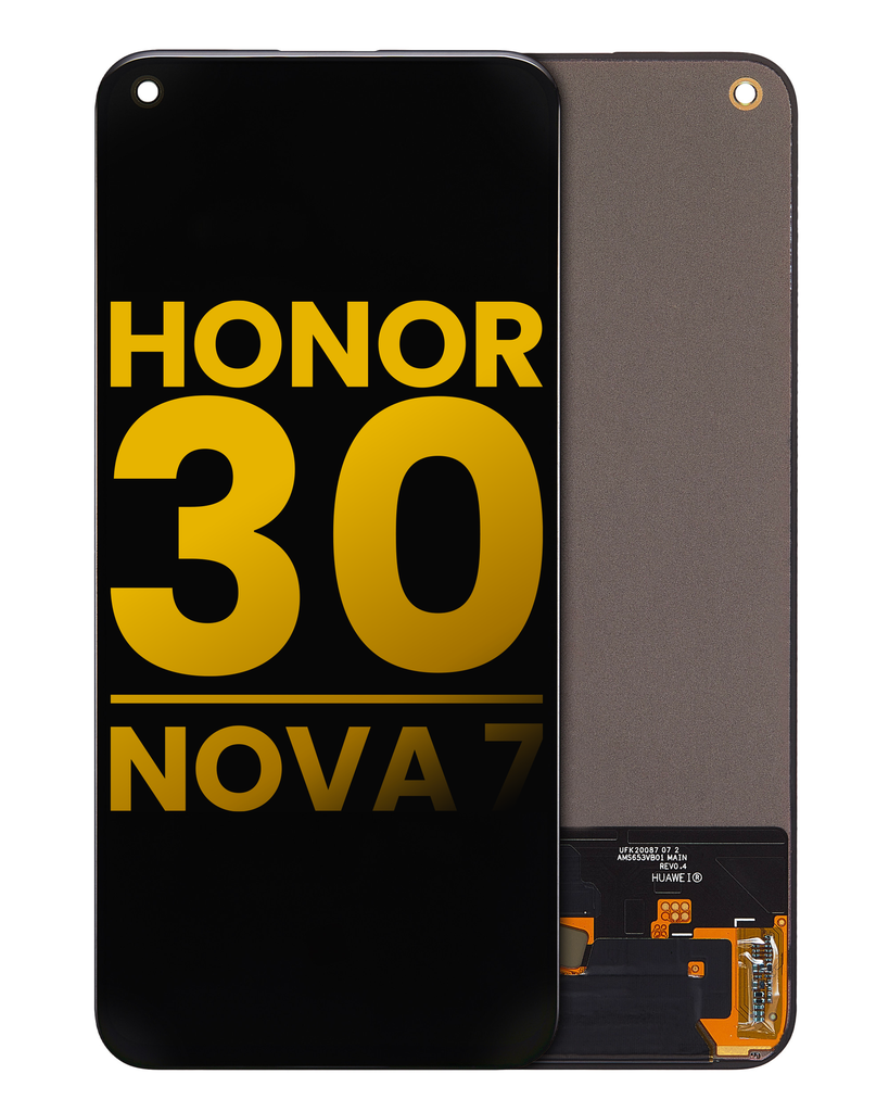 Bloc écran OLED sans châssis compatible Honor 30 - Huawei Nova 7 - Reconditionné - Toutes  couleurs