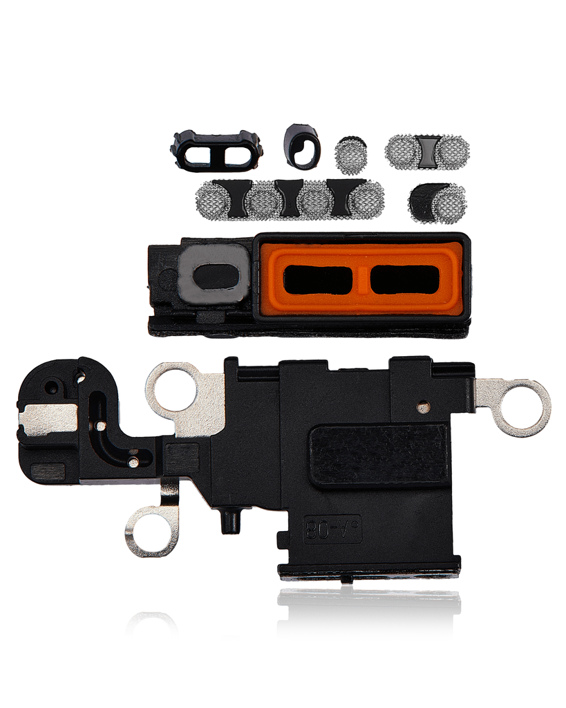 Pack de 10 grilles anti-poussière de haut-parleur et micro compatible iPhone 15 - Blanc