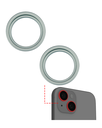 Anneau de protection de lentille caméra arrière compatible iPhone 15 - 15 Plus - Aftermarket Plus - Vert - 2 pièces