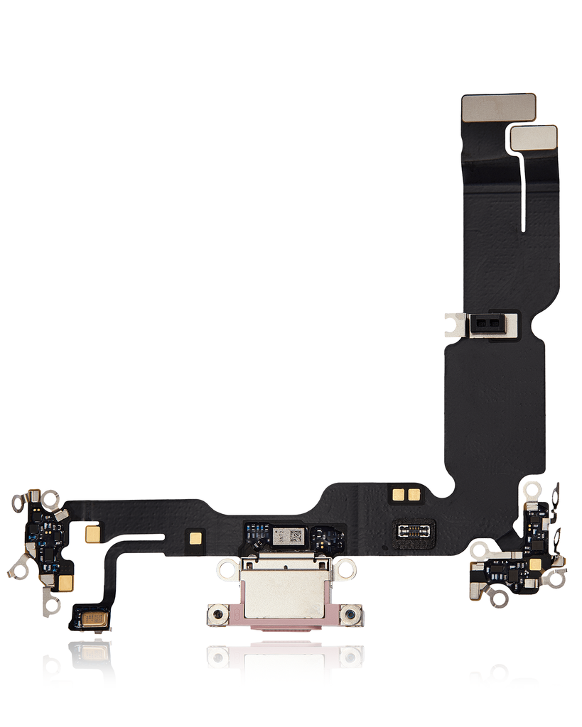 Connecteur de charge avec nappe compatible iPhone 15 Plus - Premium - Rose